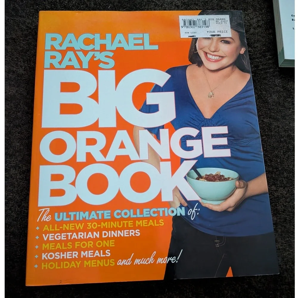 Rachael Ray Cookbook Lot Big Orange Book & 30-Minute Meals Softcover Bundle